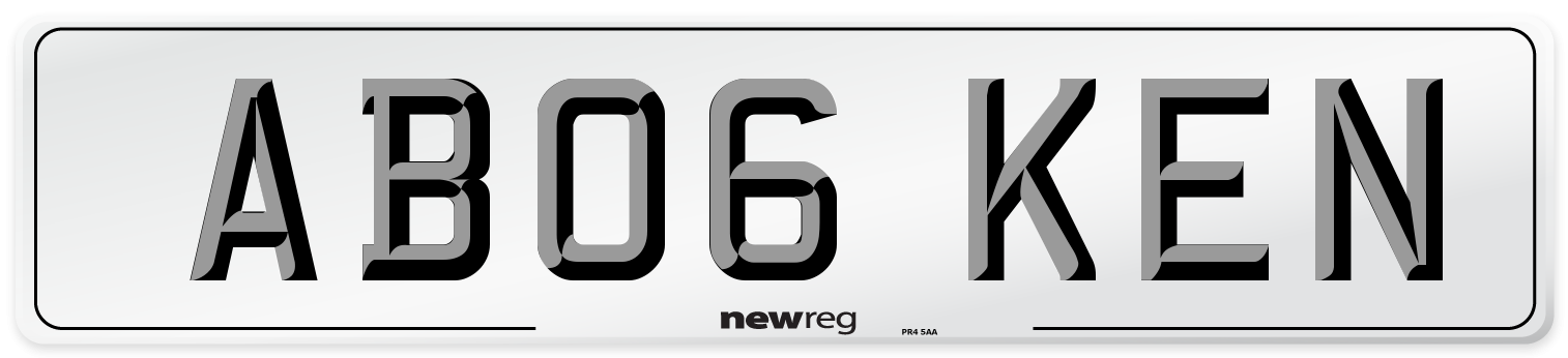 AB06 KEN Number Plate from New Reg